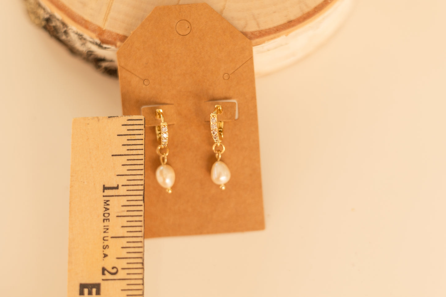Pearl of Great Value Huggie Hoops - Gold