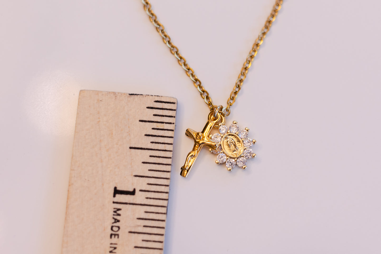 Necklace - Jesus & Mary - Gold