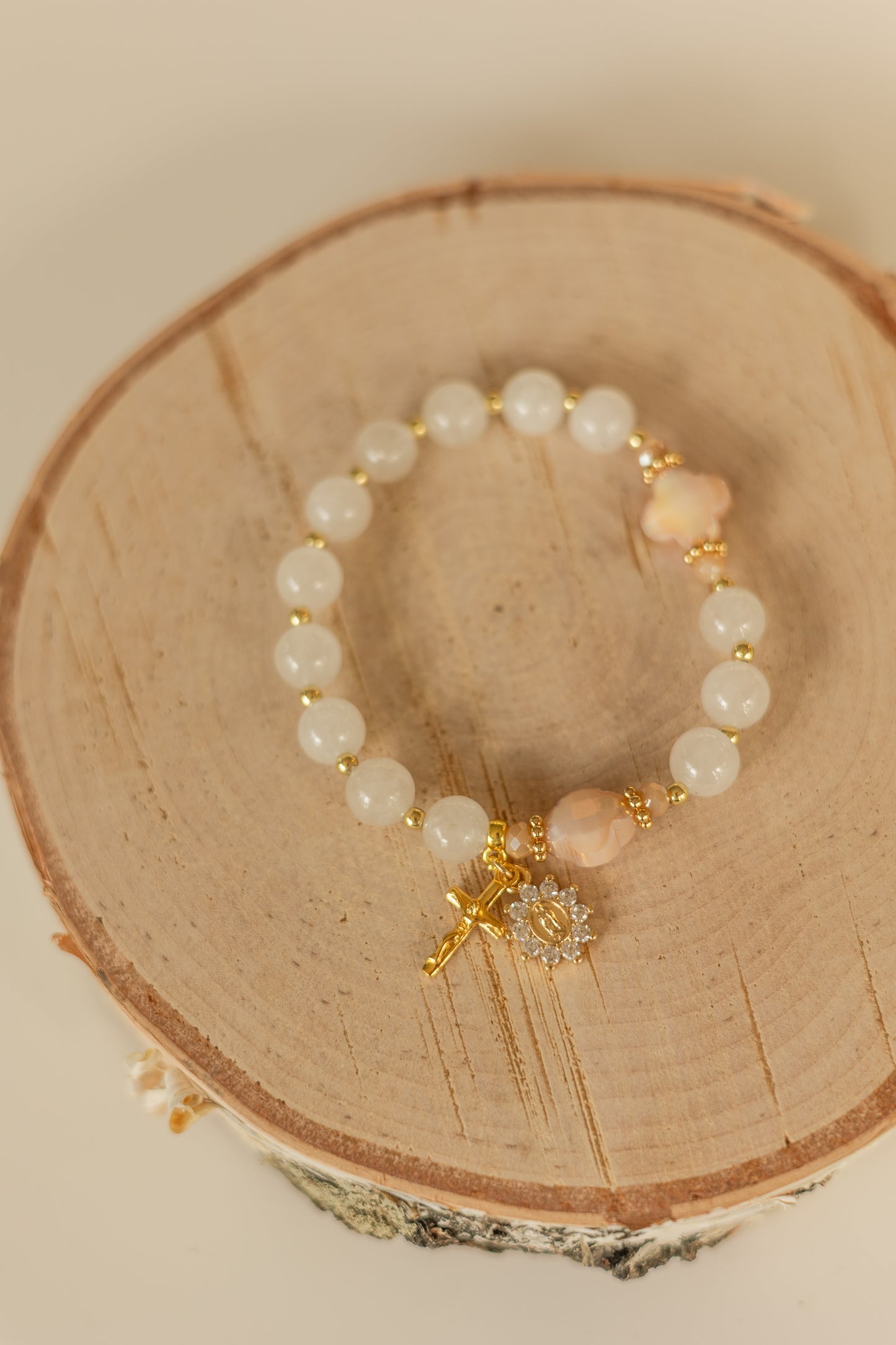 Stretch Decade Bracelet - Fleur de Lis