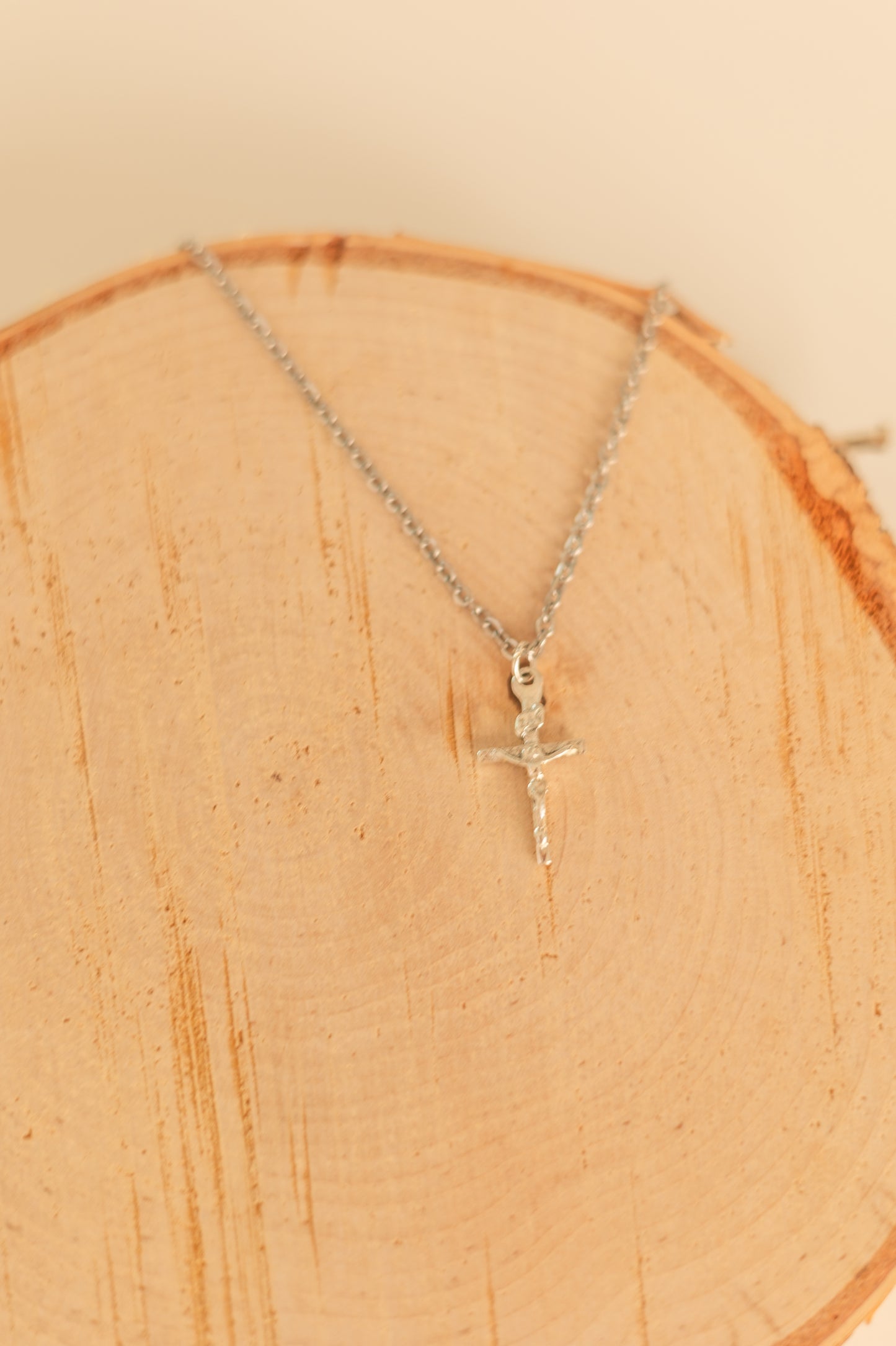 Necklace - Dainty Crucifix - Silver