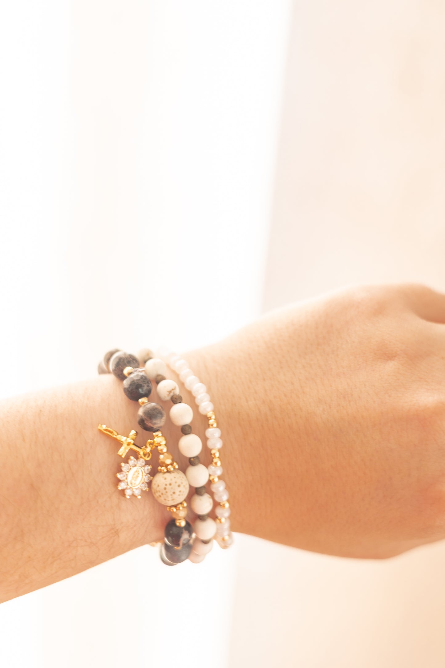 Stretch Stack Bracelet - Gloria - Bronze