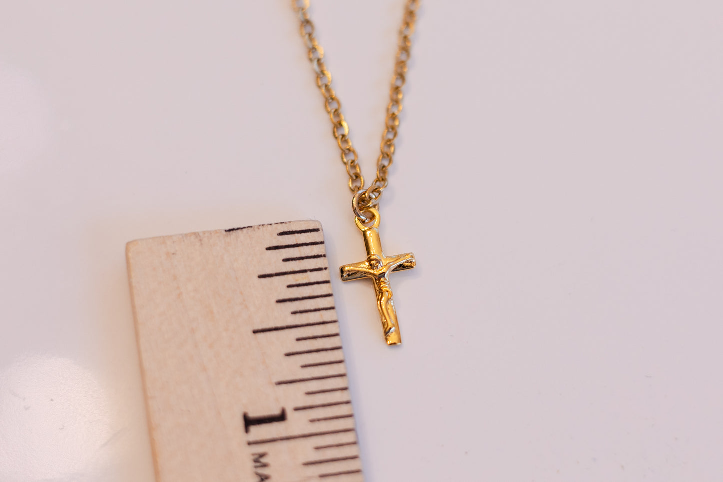 Necklace - Dainty Crucifix - Gold